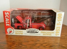 CAIXA DE ENGRENAGENS 1953 FORD F-100 TEXACO FIRE CHIEF CAMINHÃO DE REBOQUE MODELO DE PRECISÃO BANCO DE MOEDAS, usado comprar usado  Enviando para Brazil