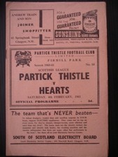 Partick thistle hearts for sale  CHELTENHAM