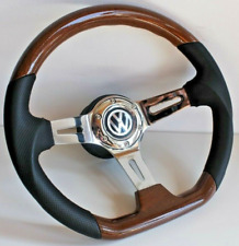 Volante serve para VW madeira fundo plano esporte golfe Passat Mk1 Mk2 77-88" comprar usado  Enviando para Brazil