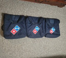 (3)Domino's Pizza saco de entrega de alimentos isolado térmico quente 18"x 20"x7" azul marinho comprar usado  Enviando para Brazil