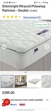 Silentnight pillow top for sale  MANCHESTER