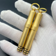 Caneta esferográfica portátil latão bolso chaveiro gel caneta esferográfica presente comprar usado  Enviando para Brazil