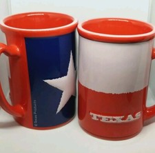 Caneca de café Texas Lone Star Flag grande 500ml vermelha branca azul Texas Products 2 peças comprar usado  Enviando para Brazil