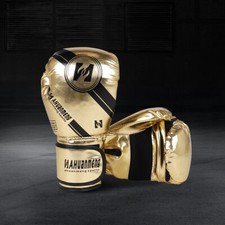 Luvas de boxe ajustáveis de couro ecológico luvas de treinamento de boxe para crianças (douradas) comprar usado  Enviando para Brazil