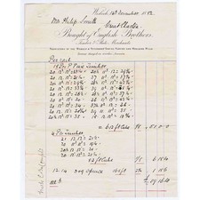 1882 billhead english for sale  GLASGOW