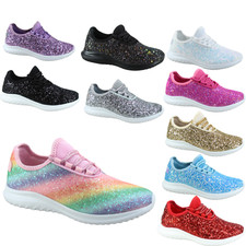Tênis Feminino Fashioin Glitter Brilhante Leve Metálico NOVO comprar usado  Enviando para Brazil