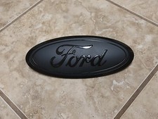 2020-22 Ford F250 F350 TAILGATE emblema traseiro PRETO BRILHANTE/FOSCO. 7,75 pol, usado comprar usado  Enviando para Brazil