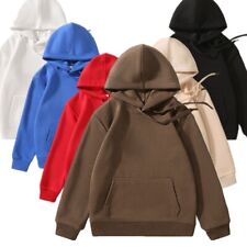 Moletom com capuz infantil masculino feminino casual cor sólida manga longa moletons comprar usado  Enviando para Brazil