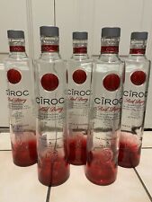 5 BOTELLAS VACÍAS DE VODKA CIROC RED BERRY 750 ML CON TAPAS MUY BONITAS LUCES ROJAS segunda mano  Embacar hacia Argentina