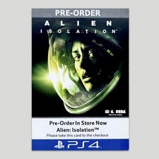 Alien Isolation 2014 Raro TARJETA PROMOCIONAL Tienda Tienda Exhibición Videojuego Mercancía segunda mano  Embacar hacia Mexico