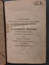 Usado, LIBRO PEDAGOGIA ALLA MEMORIA DI MANZONI DI GIULIO CARRA PER MAESTRI 1885 comprar usado  Enviando para Brazil