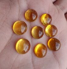 Cabochão de forma redonda natural citrino pedras preciosas soltas calibradas 6mm a 14mm comprar usado  Enviando para Brazil
