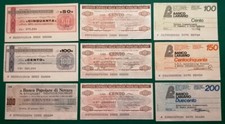 Lotto miniassegni vari usato  Fabrica di Roma