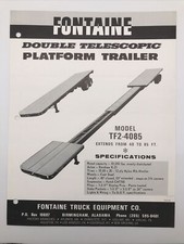 1971 FONTAINE DOUBLE TELESCOPIC PLATFORM TRAILER Model TF2-4085 Specifications comprar usado  Enviando para Brazil