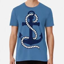 Usado, Camiseta azul náutica âncora no fundo branco tamanho P a 5XL feita nos EUA comprar usado  Enviando para Brazil