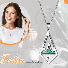 Colar feminino ‌Mustarda Seed Mountain geométrico cristão pingente de concha de abalone comprar usado  Enviando para Brazil