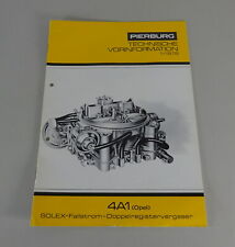 Solex Fallstrom carburador duplo 4A1 manual para suporte Opel 01/1978 comprar usado  Enviando para Brazil