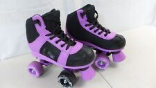 Patins Crazy Skates roxos e pretos 58mm rodas quad tamanho 4 ajustáveis, usado comprar usado  Enviando para Brazil