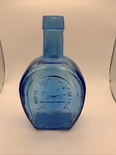 Usado, Garrafa de vidro azul vintage 7" Wheaton Horse Shoe Bitters Medicine Co. comprar usado  Enviando para Brazil