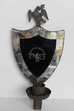 Arandela rara águia patriótica do século XIX mosaico espelho parede vela, vidro cobalto comprar usado  Enviando para Brazil