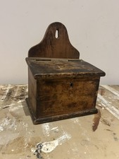 antique wooden salt box for sale  HAYLE