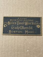Usado, Antiga Miles Tool Works Oliver St Boston Massa Máquina-Ferramenta Construção Placa Ou Placa comprar usado  Enviando para Brazil