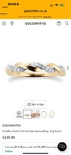 Goldsmiths 9ct yellow for sale  DEESIDE