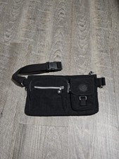 Bolsa Kipling Presto cintura quadril bolsa pochete rápida preta prata 11" X 6" comprar usado  Enviando para Brazil