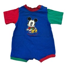 Romper Vintage Disney Mickey & Co. Bordado Mickey One Piece Bebê Tamanho 3-6M comprar usado  Enviando para Brazil