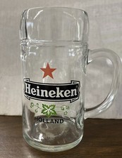 Usado, Caneca de cerveja vintage Heineken Barware Holanda grande vidro pesado Stein comprar usado  Enviando para Brazil