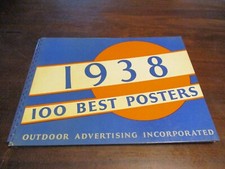 1938 OUTDOOR ADVERTISING INCORPORATED 100 BEST POSTERS HC BOOK PLASTIC BINDING comprar usado  Enviando para Brazil