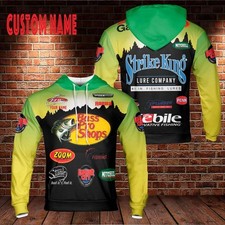 Camiseta de pesca personalizada Pro Shop com capuz rapala baixo estampa 3D todos os tamanhos P-5XL, usado comprar usado  Enviando para Brazil