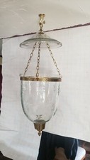 Vidro cortado vintage? Pingente lustre colonial bronze dourado lanterna frasco sino cristal  comprar usado  Enviando para Brazil
