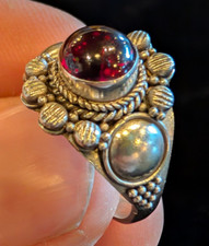 Anel vintage Bali âmbar prata esterlina 925 - Tamanho 7 comprar usado  Enviando para Brazil