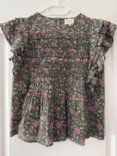 Blouse fleurs kaki d'occasion  Angers-