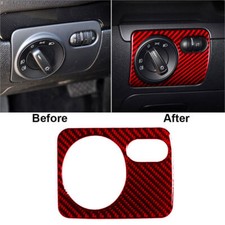 Tampa do interruptor do farol de fibra de carbono vermelha acabamento para VW Golf 6 MK6 GTI 2008-2012 comprar usado  Enviando para Brazil