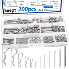 200 peças kit sortido de pinos de contrapino 304 aço inoxidável pino de engate clipe trator nós comprar usado  Enviando para Brazil