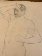 Desnudo Masculino & Etude & Dibujo & Academia & Lápiz & XIX Siglo & France comprar usado  Enviando para Brazil