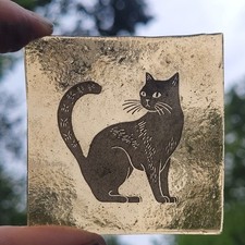 Stained glass cat for sale  BATTLE