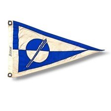 Bandeira náutica vintage Bodkin Yacht Club Burgee Chesapeake Bay Maryland anos 1970-80 comprar usado  Enviando para Brazil