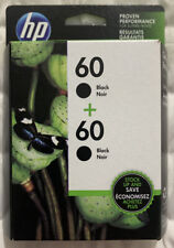 Usado, Tinta Preta HP 60 CZ071FN pacote duplo - 2 X CC640WN GENUÍNO FABRICANTE DE EQUIPAMENTO ORIGINAL LACRADA de pacotes de Alumínio comprar usado  Enviando para Brazil