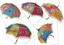 Wholesale 10 PC  Cotton Indian handmade  Wedding Umbrella Sun Parasol Decorative na sprzedaż  Wysyłka do Poland
