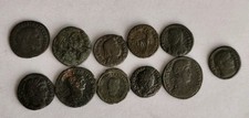 LOTE DE 11 MOEDAS ROMANAS ANTIGAS DE BRONZE II-IV séculos dC, usado comprar usado  Enviando para Brazil