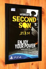 Usado, Infamous Second Son PlayStation 4 PS4 Promo raro pequeno pôster/página de anúncio emoldurada. comprar usado  Enviando para Brazil
