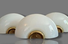 3 MURANO OPALA DE MAJO PROJETADO MEIA LUA MESA OU PAREDE ARANDELAS DE VIDRO LÂMPADAS MCM comprar usado  Enviando para Brazil