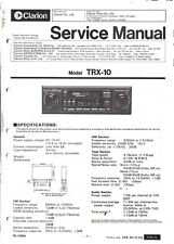 Usado, CLARION TRX-10, CASSETE AM/FM, MANUAL DE SERVIÇO ORIGINAL comprar usado  Enviando para Brazil