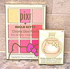 DOIS Pixi Hello Kitty Chromes Glow Palette + Hello Glow-y Powder NOVO comprar usado  Enviando para Brazil