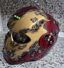 Ironman - Capacete de rosto inteiro para motocicleta Battle Damage -Alta qualidade - Aprovado pelo DOT comprar usado Ironman - Capacete de rosto inteiro para motocicleta Battle Damage -Alta qualidade - Aprovado pelo DOT comprar usado  Enviando para Brazil