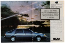 1988 SAAB 9000 Turbo Vintage Original dobra central Impressão AD | Foto de avião de carro azul, usado comprar usado  Enviando para Brazil