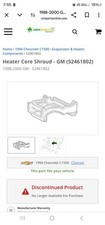 88-98 Chevy Gmc Truck Silverado 92-98 SUV HVAC AQUECEDOR EVAPORADOR AC NÚCLEO ESTOJO  comprar usado  Enviando para Brazil